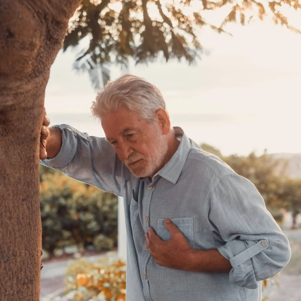 nagło pogorszenie zdrowia seniora - atak serca
