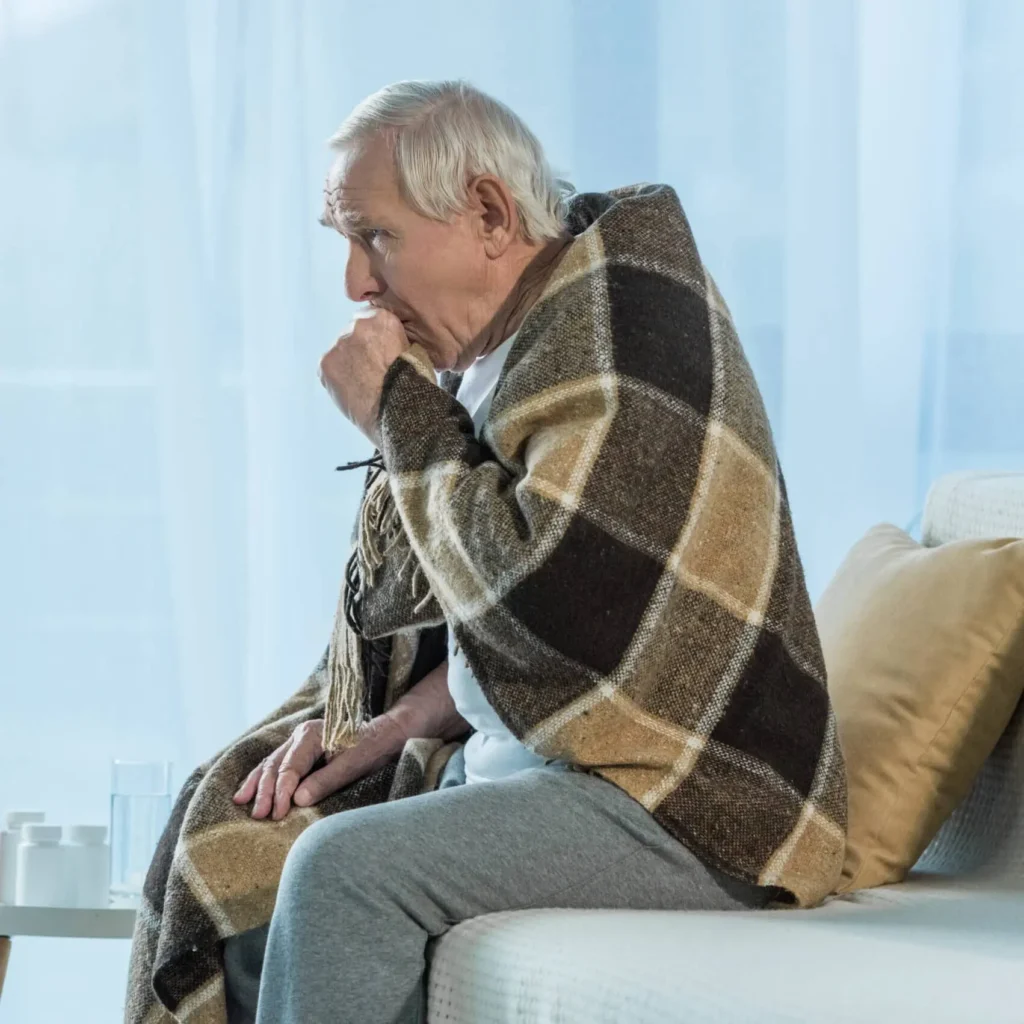 grypa - senior w kocu